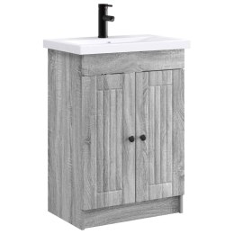 VidaXL Zestaw mebli łazienkowych Szary Sonoma 78,5 x 37,5 x 81 cm