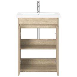VidaXL Zestaw mebli łazienkowych dąb Sonoma 81 x 40 x 84,5 cm