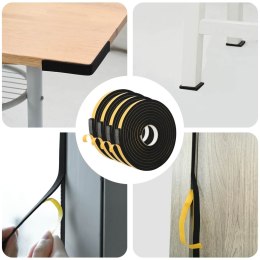 VidaXL Taśma samoprzylepna z pianki 4 pcs Czarny 15mm x 5m Pianka CR