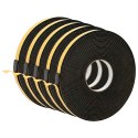VidaXL Taśma samoprzylepna z pianki 5 pcs Czarny 15mm x 10m Pianka CR