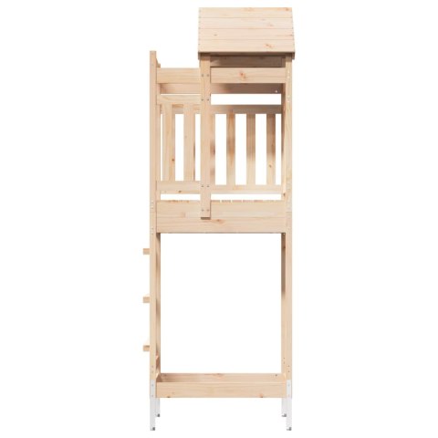VidaXL Wieża zabaw Brązowy 52,5 x 85 x 238 cm Lite drewno sosnowe