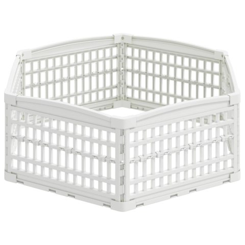 6-PANELOWY WYBIEG DLA PSA BIAŁY 122X106X40CM