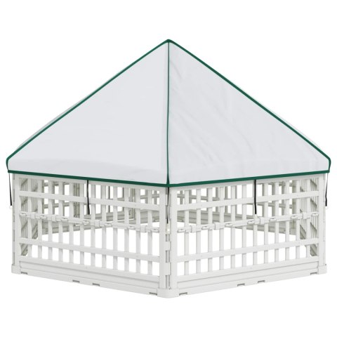 VidaXL 6-panelowy wybieg dla psa Biały 179 x 151 x 114 cm