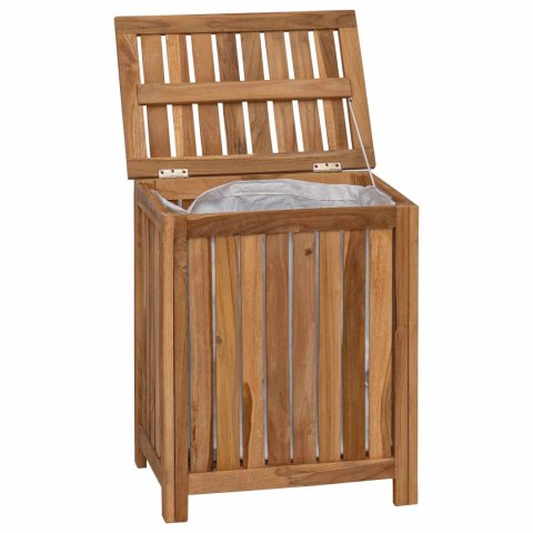 KOSZ NA PRANIE NATURALNY 50X35X60CM LITE DREWNO TEAKOWE