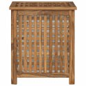 VidaXL Kosz na pranie naturalny 50 x 35 x 60 cm Lite drewno teakowe