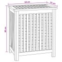 VidaXL Kosz na pranie naturalny 50 x 35 x 60 cm Lite drewno teakowe