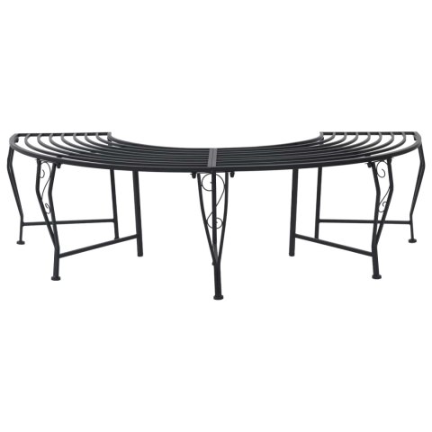 ŁAWKA DRZEWNA 4-LICZBA MIEJSC 160X80X44CM STAL CZARNY