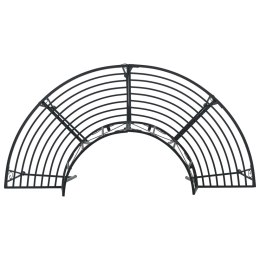 VidaXL Ławka Drzewna 4-Liczba miejsc 160 x 80 x 89 cm Stal Czarny