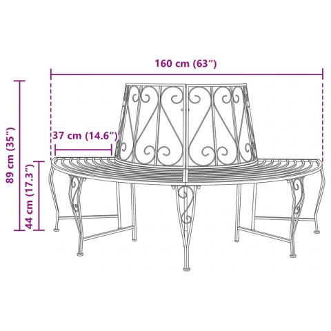 ŁAWKA DRZEWNA 4-LICZBA MIEJSC 160X80X89CM STAL