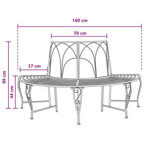 ŁAWKA DRZEWNA 4-LICZBA MIEJSC 160X80X89CM STAL