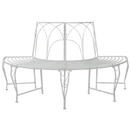 VidaXL Ławka Drzewna 4-Liczba miejsc 160 x 80 x 89 cm Stal