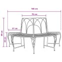VidaXL Ławka Drzewna 4-Liczba miejsc 160 x 80 x 89 cm Stal