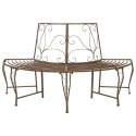 VidaXL Ławka Drzewna 4-Liczba miejsc 160 x 80 x 89 cm Stal