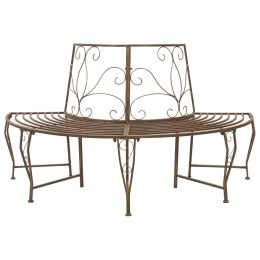 VidaXL Ławka Drzewna 4-Liczba miejsc 160 x 80 x 89 cm Stal