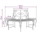 VidaXL Ławka Drzewna 4-Liczba miejsc 160 x 80 x 89 cm Stal