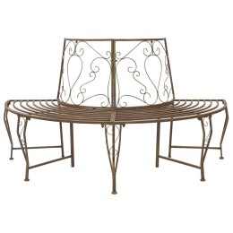 VidaXL Ławka Drzewna 4-Liczba miejsc 160 x 80 x 89 cm Stal