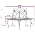 ŁAWKA DRZEWNA 4-LICZBA MIEJSC 160X80X89CM STAL