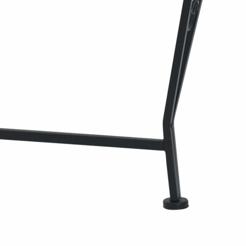 VidaXL Ławka Drzewna Ø 160 x 89 cm Stal Czarny Okrągły