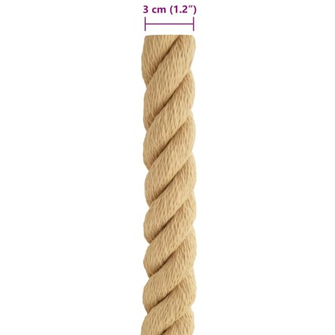 VidaXL Lina do łodzi 10 m 3 naturalny PP
