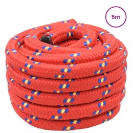 VidaXL Lina do łodzi 5 m 4 czerwony PP