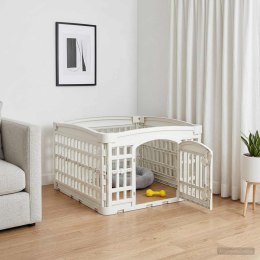 VidaXL Playpen dla Psa z 4 Panelami Biały 63 x 63 x 40 cm