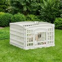 VidaXL Playpen dla Psa z 4 Panelami Biały 63 x 63 x 40 cm