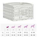 VidaXL Playpen dla Psa z 4 Panelami Biały 63 x 63 x 40 cm