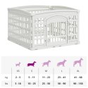 VidaXL Playpen dla Psa z 4 Panelami Biały 91 x 91 x 58 cm