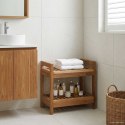 VidaXL Półka łazienkowa naturalny 45 x 30 x 45 cm Lite drewno teakowe
