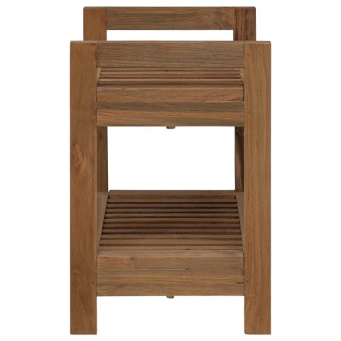 VidaXL Półka łazienkowa naturalny 45 x 30 x 45 cm Lite drewno teakowe