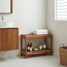 VidaXL Stolik Nocny Łazienkowy naturalny 60 x 30 x 45 cm