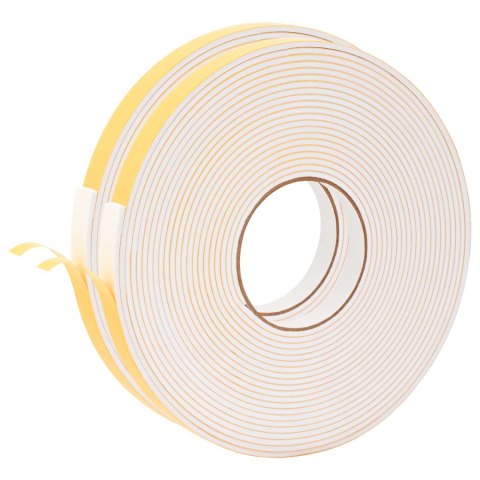 VidaXL Taśma samoprzylepna z pianki 2 pcs Biały 15mm x 10m Pianka CR