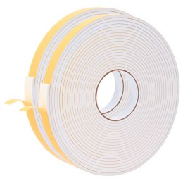 VidaXL Taśma samoprzylepna z pianki 2 pcs Biały 20mm x 10m Pianka CR