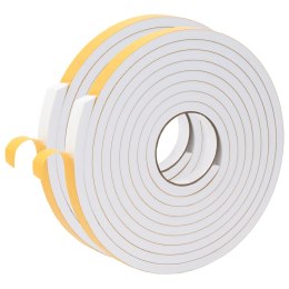 VidaXL Taśma samoprzylepna z pianki 2 pcs Biały 20mm x 5m Pianka CR