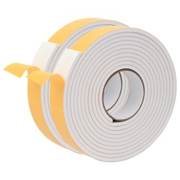 VidaXL Taśma samoprzylepna z pianki 2 pcs Biały 30mm x 5m Pianka CR