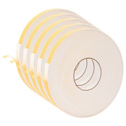 VidaXL Taśma samoprzylepna z pianki 5 pcs Biały 15mm x 10m Pianka CR