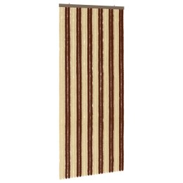 VidaXL Firanka owadobojna z chenillu Brązowy i beżowy 100 x 230 cm
