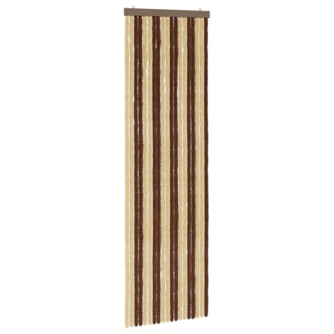 VidaXL Firanka owadobojna z chenillu Brązowy i beżowy 56 x 185 cm