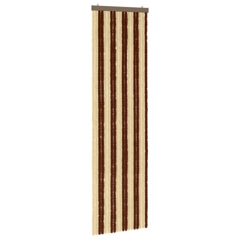 VidaXL Firanka owadobojna z chenillu Brązowy i beżowy 56 x 200 cm