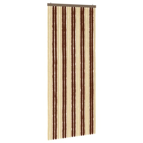 VidaXL Firanka owadobojna z chenillu Brązowy i beżowy 90 x 220 cm