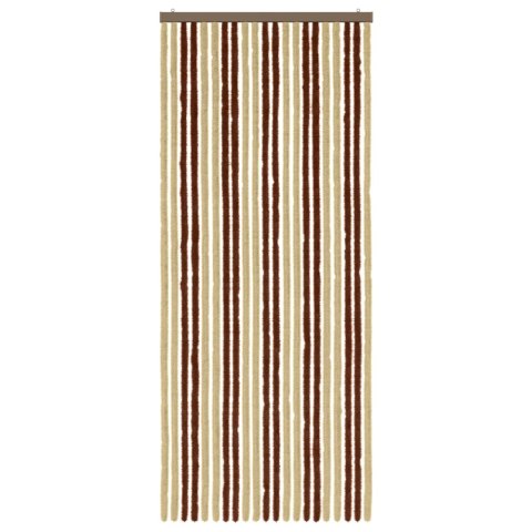 VidaXL Firanka owadobojna z chenillu Brązowy i beżowy 90 x 220 cm
