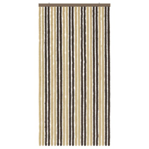 VidaXL Firanka owadobojna z chenillu Ciemny brąz i beż 100 x 200 cm