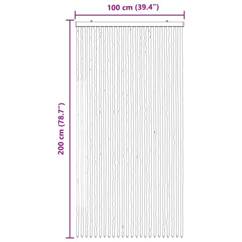 VidaXL Firanka owadobojna z chenillu Ciemny brąz i beż 100 x 200 cm