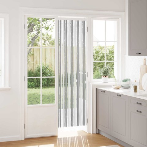 VidaXL Firanka owadobojna z chenillu Szary i biały 56 x 200 cm 100% PP