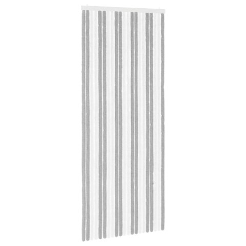 FIRANKA OWADOBOJNA Z CHENILLU SZARY I BIAŁY 90X220CM 100% PP