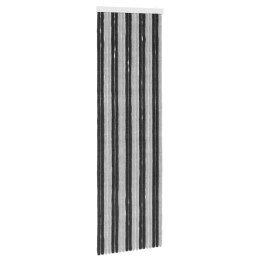 VidaXL Firanka owadobojna z chenillu Szary i czarny 56 x 185 cm