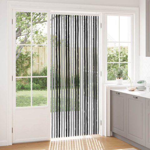 VidaXL Firanka owadobojna z chenillu Szary i czarny 90 x 220 cm