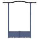 VidaXL Podniesione łóżko z kratką i dachem Szary 124 x 40 x 125 cm PP