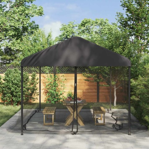 VidaXL Siatka na komary do altany 220 siatka Czarny 6 x 3 x 2 m
