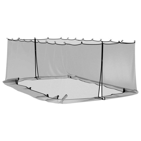 VidaXL Siatka na komary do altany 220 siatka Czarny 6 x 3 x 2 m